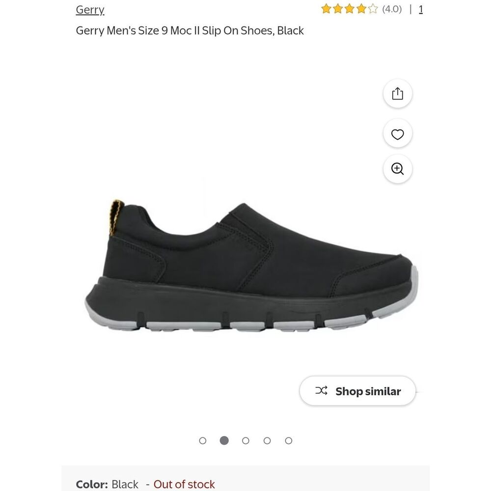 Gerry Weber Black Slip-On Casual Sneakers with Gray Outsole